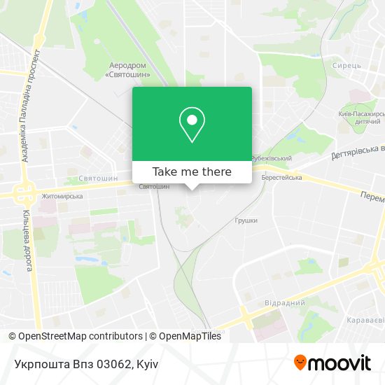Укрпошта Впз 03062 map