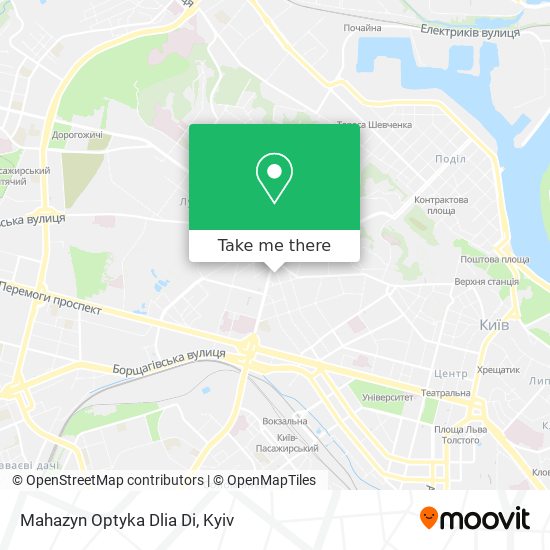 Mahazyn Optyka Dlia Di map