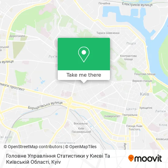Головне Управління Статистики у Києві Та Київській Області map