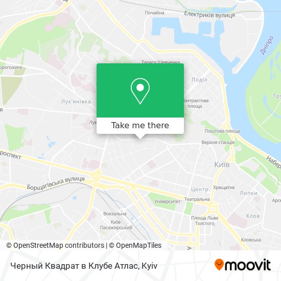 Черный Квадрат в Клубе Атлас map