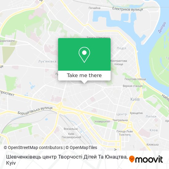 Шевченківець центр Творчості Дітей Та Юнацтва map