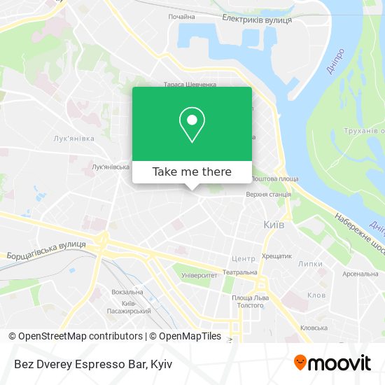 Карта Bez Dverey Espresso Bar