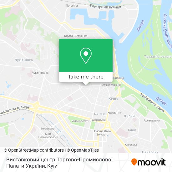 Карта Виставковий центр Торгово-Промислової Палати України