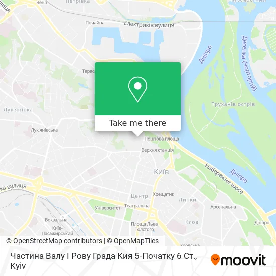 Частина Валу І Рову Града Кия 5-Початку 6 Ст. map