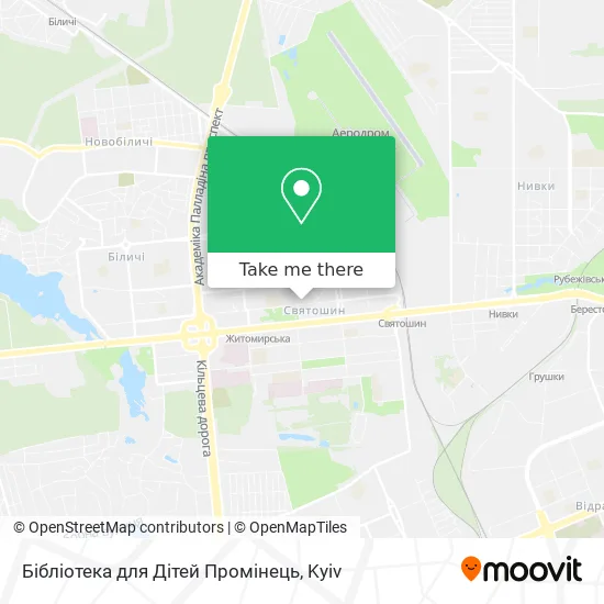 Карта Бібліотека для Дітей Промінець
