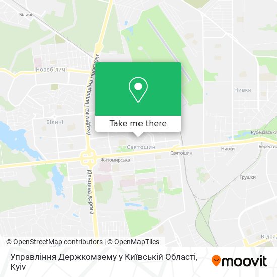 Управління Держкомзему у Київській Області map
