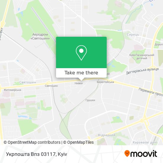 Укрпошта Впз 03117 map