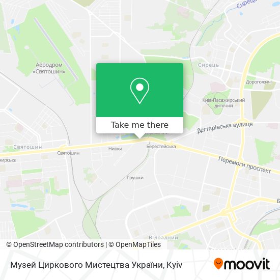 Карта Музей Циркового Мистецтва України