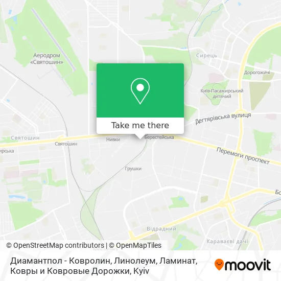 Диамантпол - Ковролин, Линолеум, Ламинат, Ковры и Ковровые Дорожки map