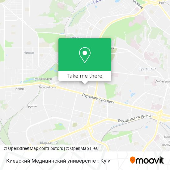 Киевский Медицинский университет map