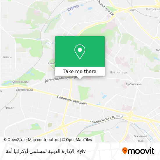 الإدارة الدينية لمسلمي أوكرانيا أمة map