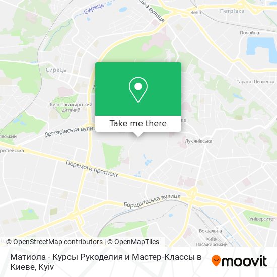 Матиола - Курсы Рукоделия и Мастер-Классы в Киеве map