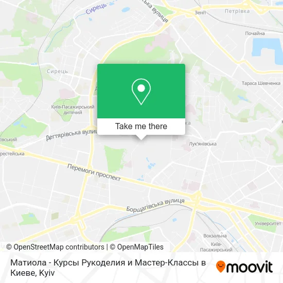 Карта Матиола - Курсы Рукоделия и Мастер-Классы в Киеве