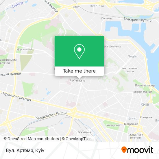 Вул. Артема map