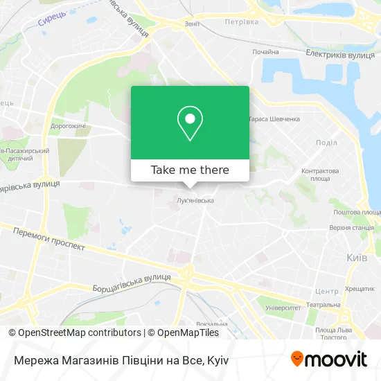 Мережа Магазинів Півціни на Все map