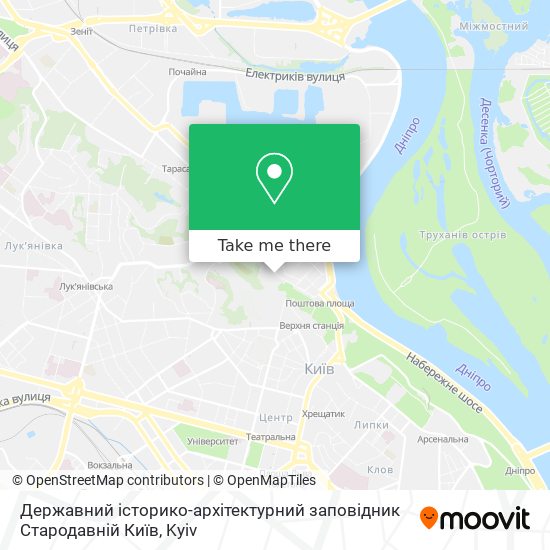 Державний історико-архітектурний заповідник Стародавній Київ map