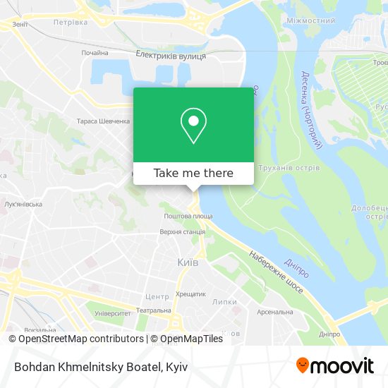 Bohdan Khmelnitsky Boatel map