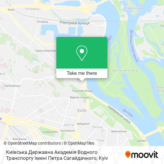 Карта Київська Державна Академія Водного Транспорту Імені Петра Сагайдачного