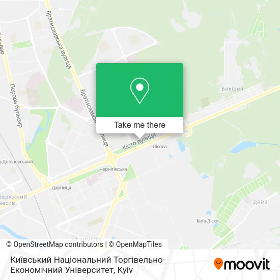 Київський Національний Торгівельно-Економічний Університет map