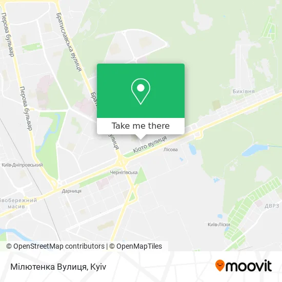 Мілютенка Вулиця map