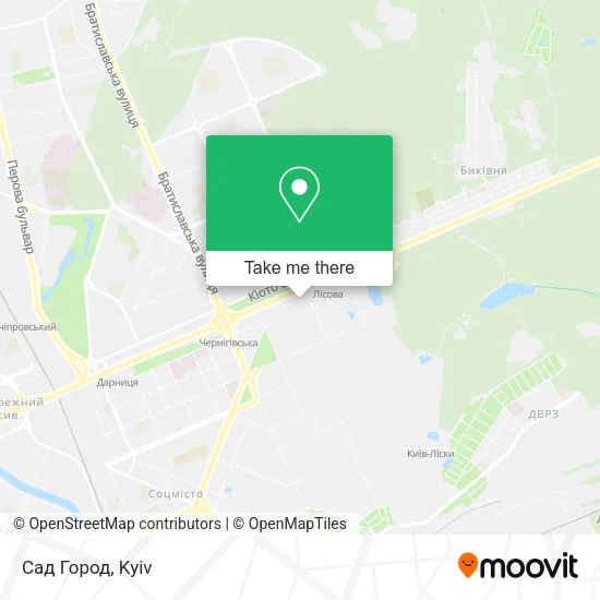Карта Сад Город