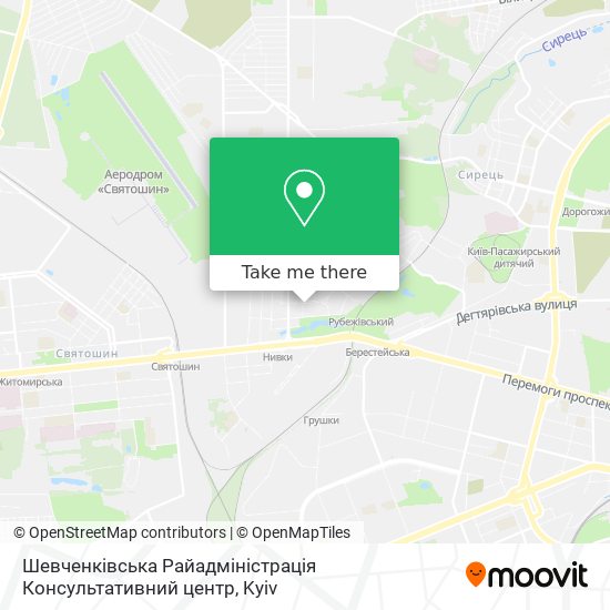 Шевченківська Райадміністрація Консультативний центр map