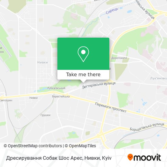 Дресирування Собак Шос Арес, Нивки map