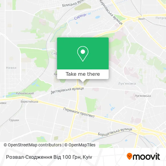 Розвал-Сходження Від 100 Грн map