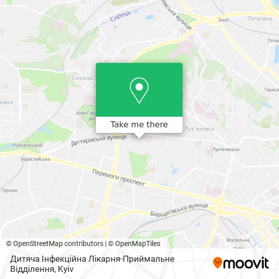 Дитяча Інфекційна Лікарня-Приймальне Відділення map