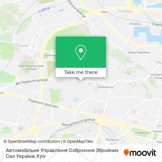 Автомобільне Управління Озброєння Збройних Сил України map