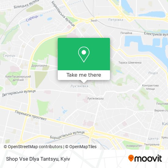 Shop Vse Dlya Tantsyu map