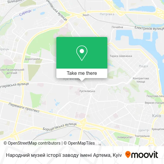 Карта Народний музей історії заводу імені Артема