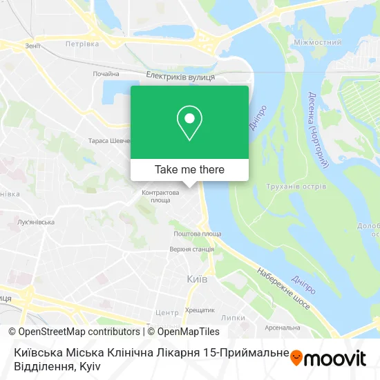 Карта Київська Міська Клінічна Лікарня 15-Приймальне Відділення