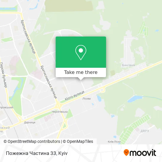 Карта Пожежна Частина 33