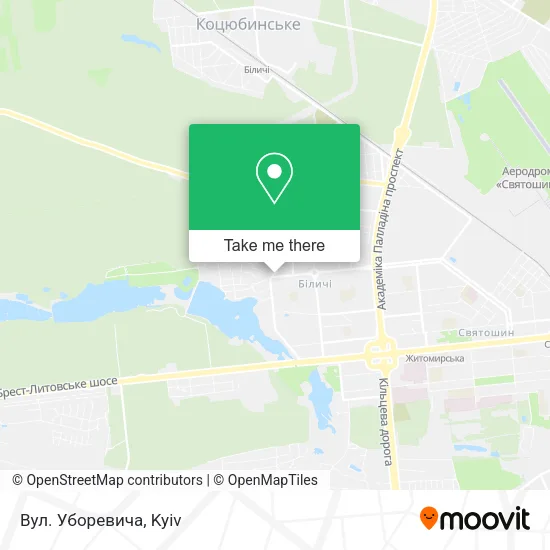 Карта Вул. Уборевича