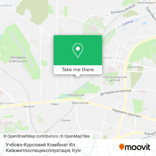 Карта Учбово-Курсовий Комбінат Кп Київжитлоспецексплуатація