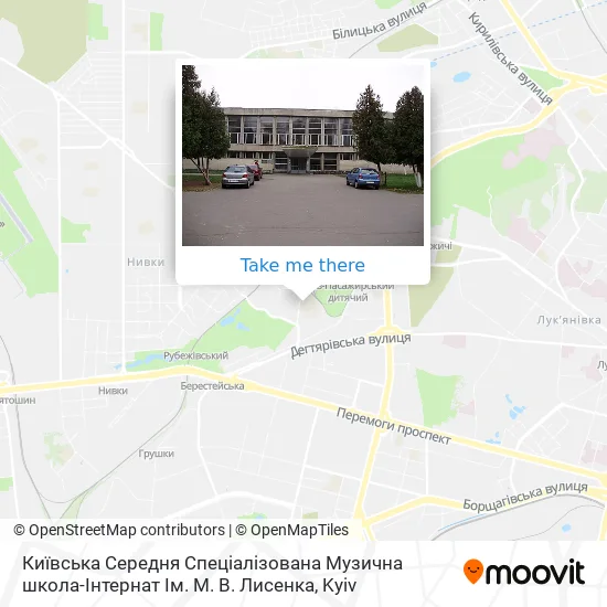 Київська Середня Спеціалізована Музична школа-Інтернат Ім. М. В. Лисенка map