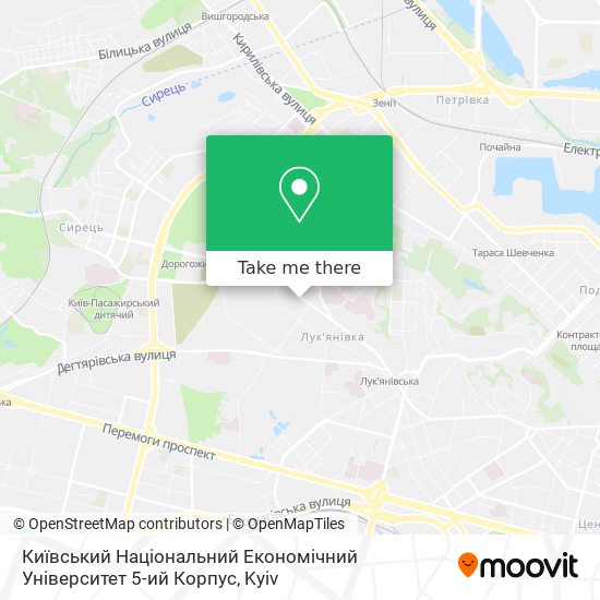 Київський Національний Економічний Університет 5-ий Корпус map