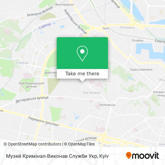 Карта Музей Кримінал-Виконав Служби Укр