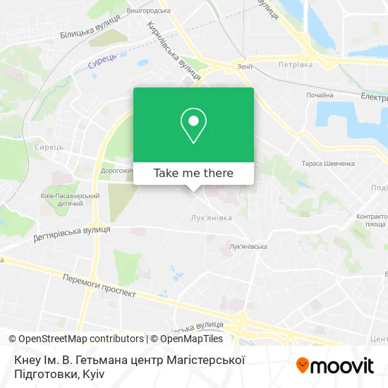 Кнеу Ім. В. Гетьмана центр Магістерської Підготовки map