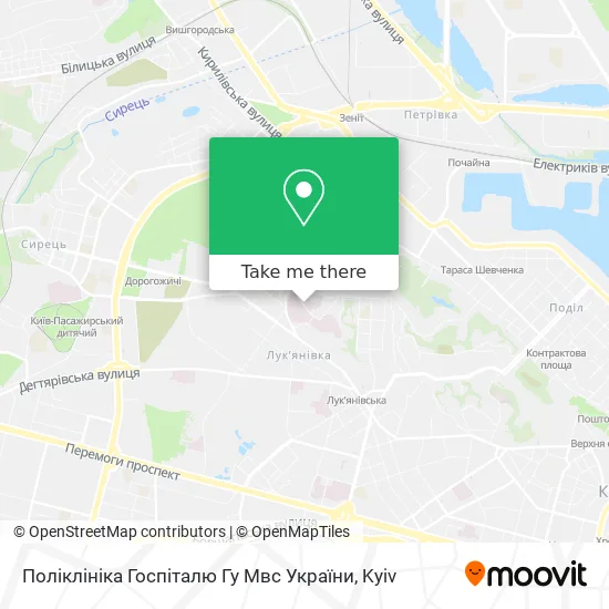 Поліклініка Госпіталю Гу Мвс України map