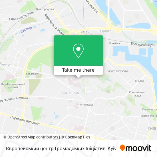 Карта Європейський центр Громадських Ініціатив