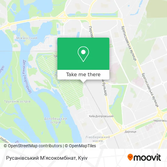 Русанівський М'ясокомбінат map