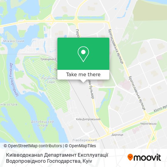 Київводоканал Департамент Експлуатації Водопровідного Господарства map