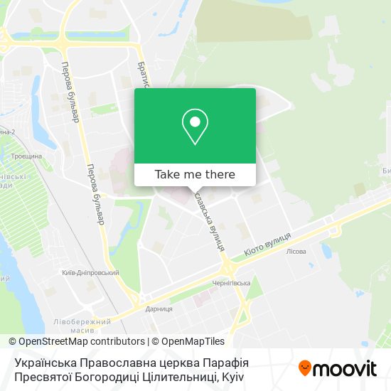 Карта Українська Православна церква Парафія Пресвятої Богородиці Цілительниці