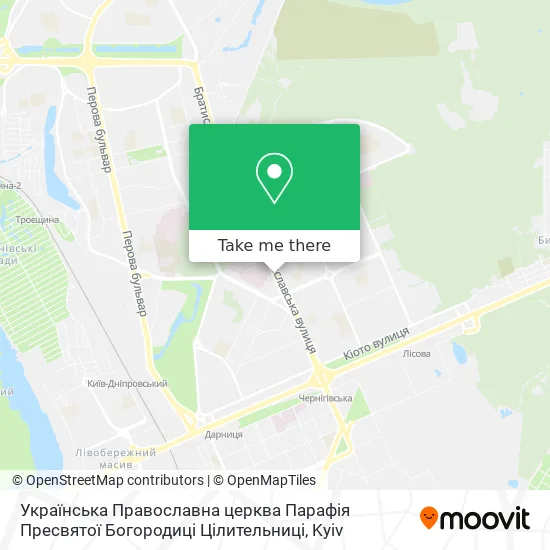 Карта Українська Православна церква Парафія Пресвятої Богородиці Цілительниці