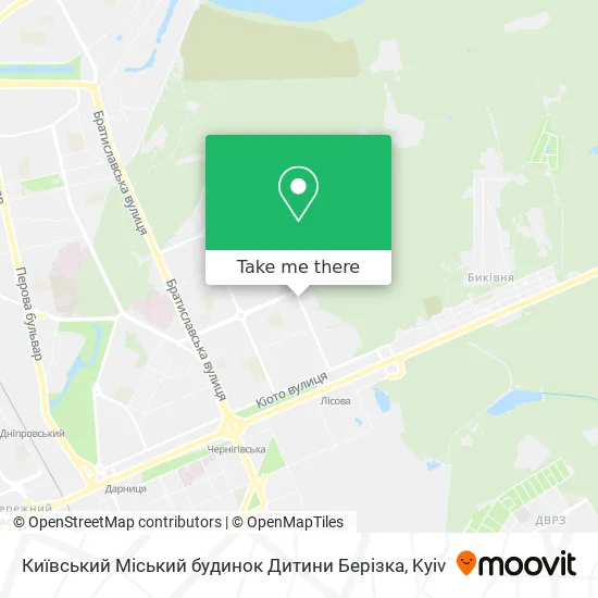 Київський Міський будинок Дитини Берізка map