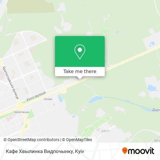 Кафе Хвылинка Видпочынку map