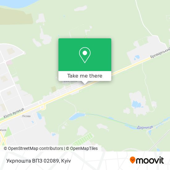 Карта Укрпошта ВПЗ 02089
