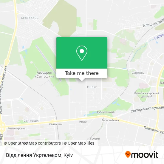 Відділення Укртелеком map